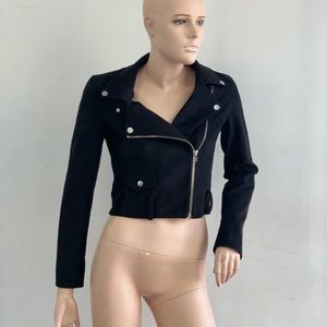 TALULA BELTED ZIPPER MOTO SUEDE JACKET